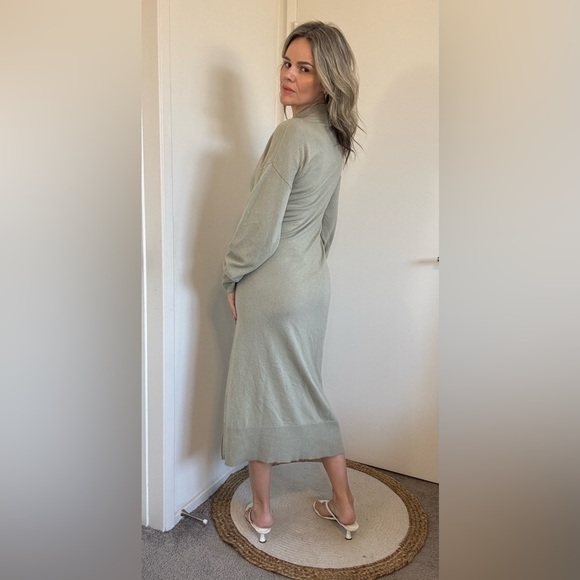 Jonathan Simkhai Skyla Self Tie Wrap Midi-Dress - Picture 11 of 17